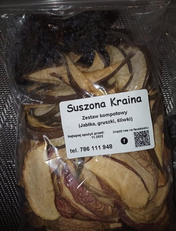 Zestaw kompotowy jabłka, gruszki, śliwki 100%